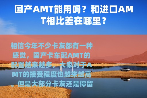 国产AMT能用吗？和进口AMT相比差在哪里？