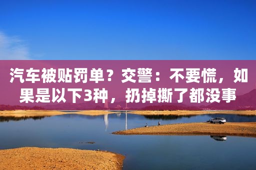 汽车被贴罚单？交警：不要慌，如果是以下3种，扔掉撕了都没事