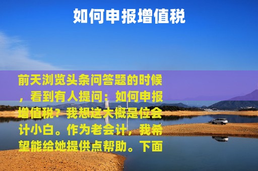 如何申报增值税