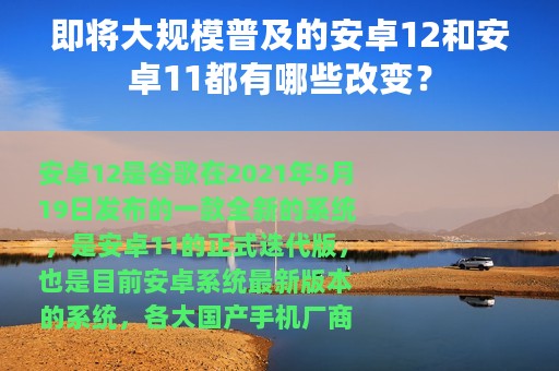 即将大规模普及的安卓12和安卓11都有哪些改变？