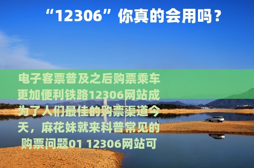“12306”你真的会用吗？