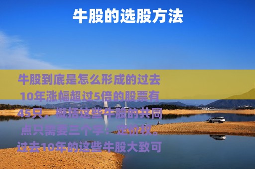 牛股的选股方法