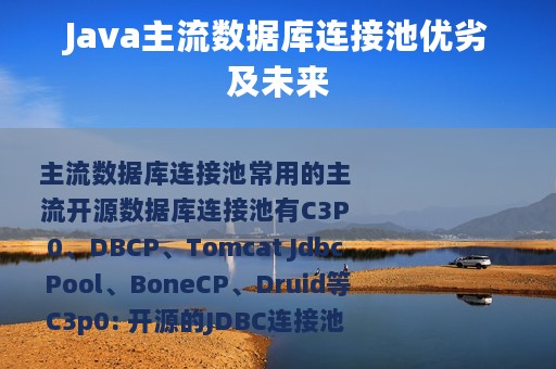 Java主流数据库连接池优劣及未来