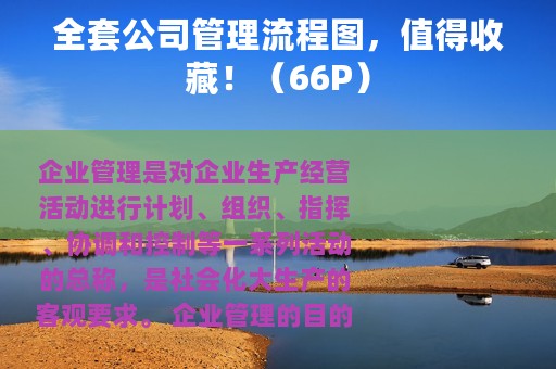 全套公司管理流程图，值得收藏！（66P）