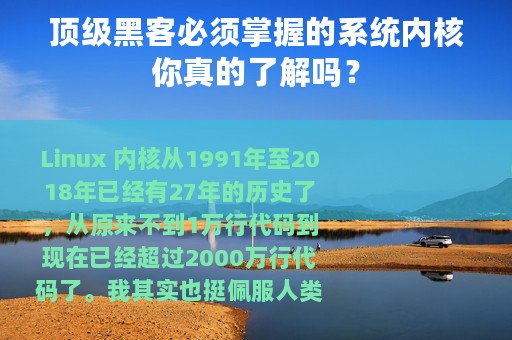 顶级黑客必须掌握的系统内核你真的了解吗？