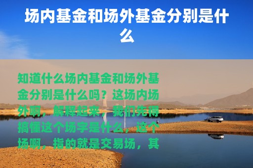 场内基金和场外基金分别是什么