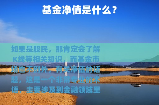 基金净值是什么？