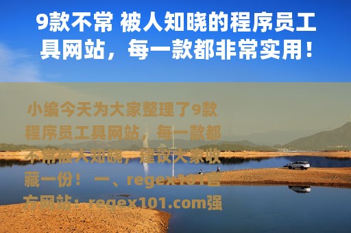 9款不常 被人知晓的程序员工具网站，每一款都非常实用！建议收藏