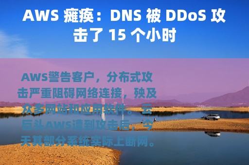 AWS 瘫痪：DNS 被 DDoS 攻击了 15 个小时