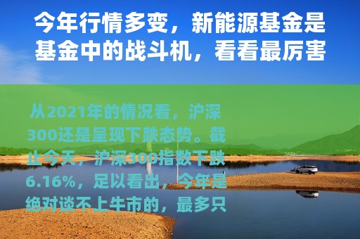 今年行情多变，新能源基金是基金中的战斗机，看看最厉害的是哪些