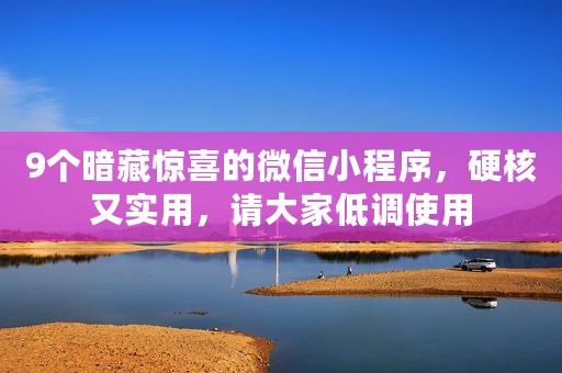 9个暗藏惊喜的微信小程序，硬核又实用，请大家低调使用