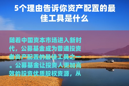 5个理由告诉你资产配置的最佳工具是什么