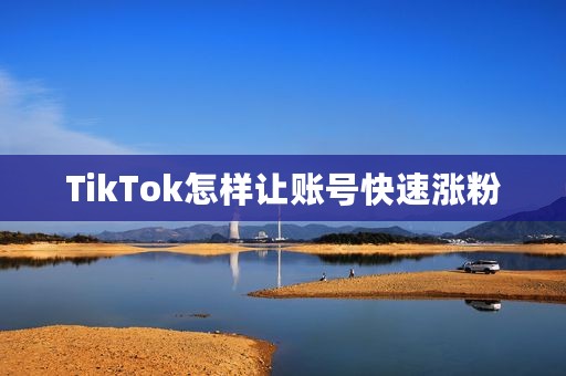 TikTok怎样让账号快速涨粉