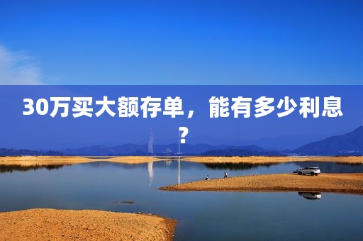 30万买大额存单，能有多少利息？