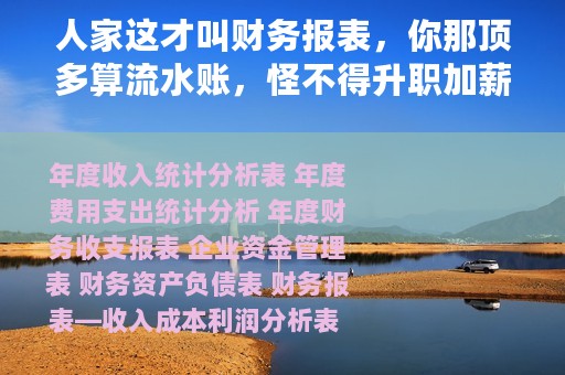 人家这才叫财务报表，你那顶多算流水账，怪不得升职加薪轮不上你