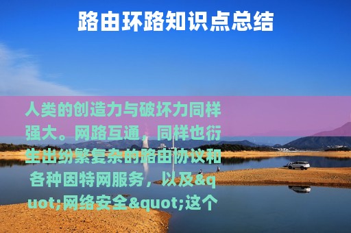 路由环路知识点总结