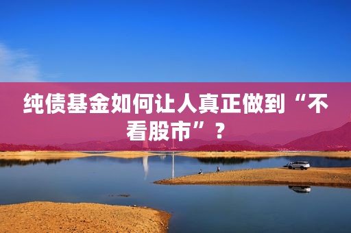 纯债基金如何让人真正做到“不看股市”？