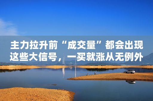 主力拉升前“成交量”都会出现这些大信号，一买就涨从无例外