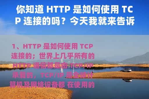你知道 HTTP 是如何使用 TCP 连接的吗？今天我就来告诉你