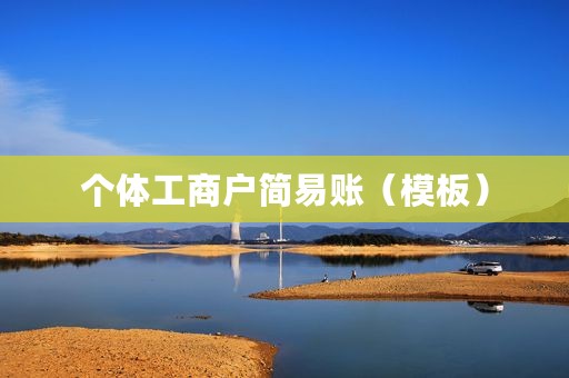 个体工商户简易账（模板）