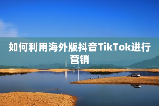 如何利用海外版抖音TikTok进行营销