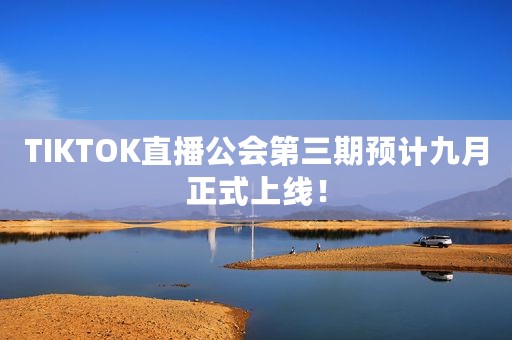 TIKTOK直播公会第三期预计九月正式上线！