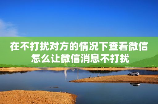 在不打扰对方的情况下查看微信 怎么让微信消息不打扰