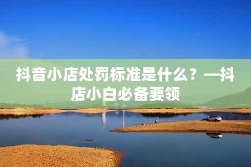 抖音小店处罚标准是什么？—抖店小白必备要领