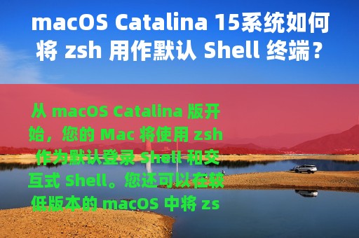 macOS Catalina 15系统如何将 zsh 用作默认 Shell 终端？