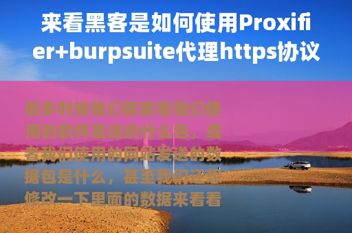 来看黑客是如何使用Proxifier+burpsuite代理https协议数据包