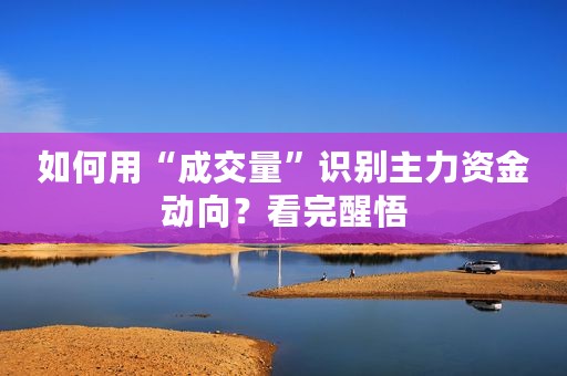 如何用“成交量”识别主力资金动向？看完醒悟