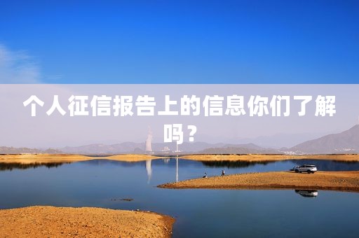 个人征信报告上的信息你们了解吗？