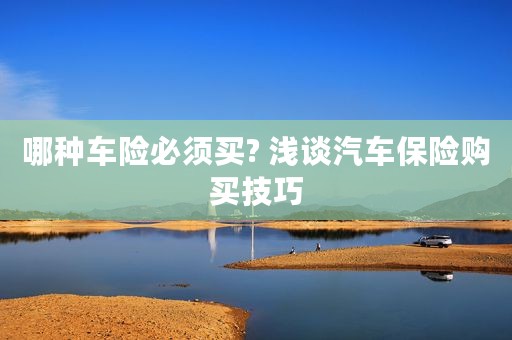 哪种车险必须买? 浅谈汽车保险购买技巧