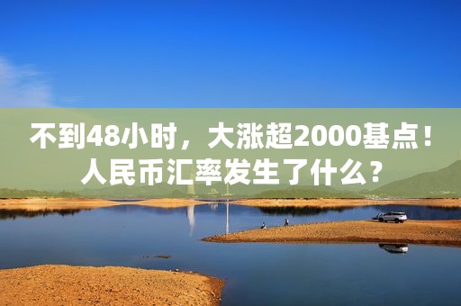 不到48小时，大涨超2000基点！人民币汇率发生了什么？