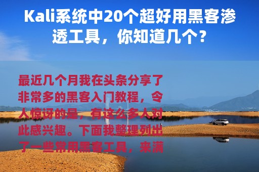 Kali系统中20个超好用黑客渗透工具，你知道几个？