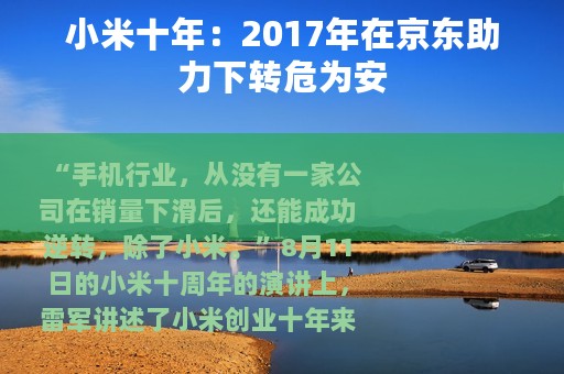 小米十年：2017年在京东助力下转危为安