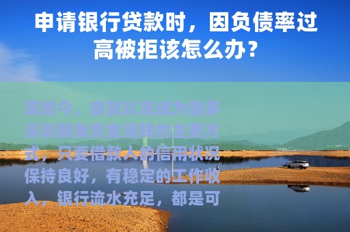申请银行贷款时，因负债率过高被拒该怎么办？