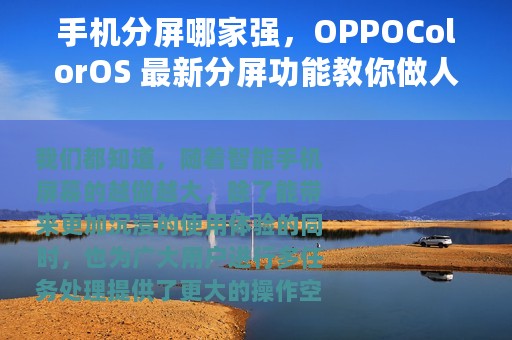 手机分屏哪家强，OPPOColorOS 最新分屏功能教你做人