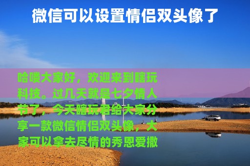 微信可以设置情侣双头像了