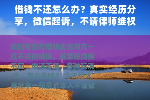 借钱不还怎么办？真实经历分享，微信起诉，不请律师维权全流程