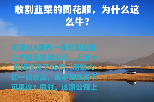 收割韭菜的同花顺，为什么这么牛？