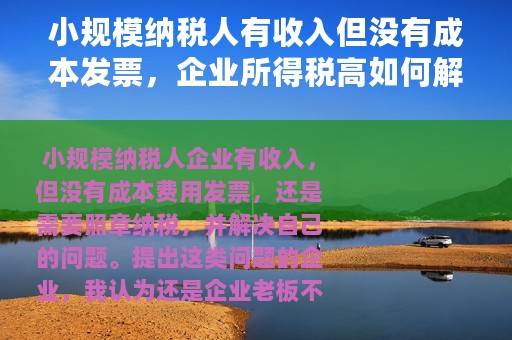 小规模纳税人有收入但没有成本发票，企业所得税高如何解决？