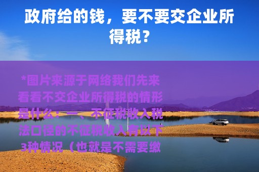 政府给的钱，要不要交企业所得税？