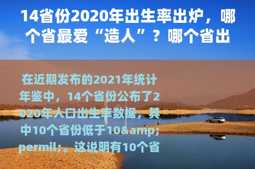 14省份2020年出生率出炉，哪个省最爱“造人”？哪个省出生率最低