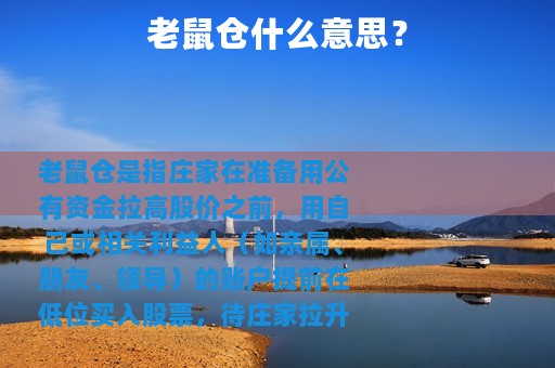 老鼠仓什么意思？