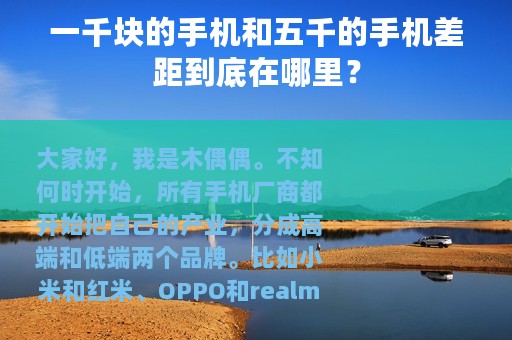 一千块的手机和五千的手机差距到底在哪里？
