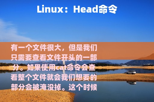 Linux：Head命令