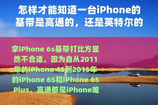 怎样才能知道一台iPhone的基带是高通的，还是英特尔的？
