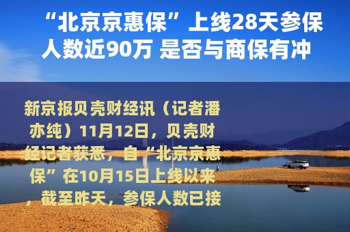 “北京京惠保”上线28天参保人数近90万 是否与商保有冲突？