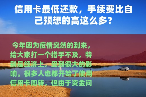 信用卡最低还款，手续费比自己预想的高这么多？